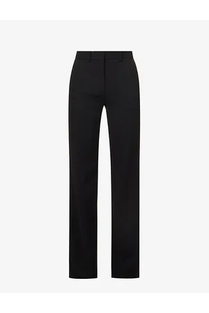 Joseph Womens Morissey Straight-Leg High-Rise Stretch-Woven Trousers 8