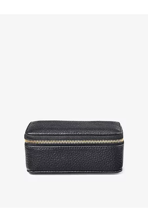 ASPINAL OF LONDON Travel Medium Logo-Print Grained-Leather Jewellery Case