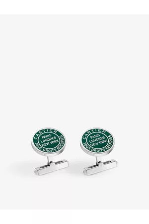 Cartier Men Cufflinks - Mens Double C de Palladium-plated Sterling-silver Cufflinks 1 Size