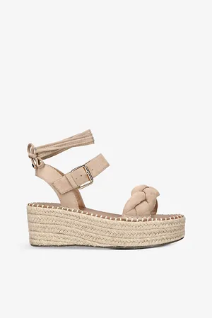 Kurt Geiger Womens Pillar Braided-Strap Woven Sandals Eur 41 / 8 Uk Women