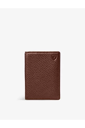 ASPINAL OF LONDON Mens Double Fold Leather Card Holder