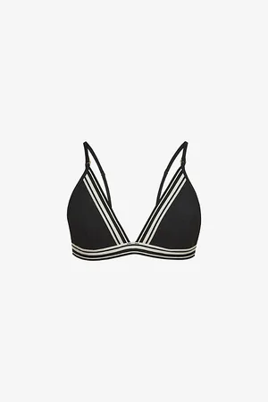 Reiss Womens Faith Contrast-Stripe Triangle Bikini Top 6