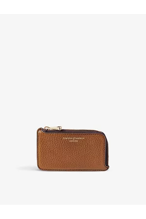 ASPINAL OF LONDON Womens Zipped Leather Coin and Card Holder