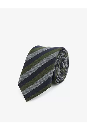 Paul Smith Men Bow Ties - Mens Striped Wool and Silk-blend tie