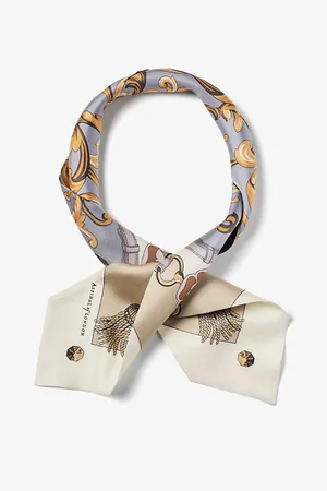 ASPINAL OF LONDON Womens Signature Graphic-Print Silk Scarf