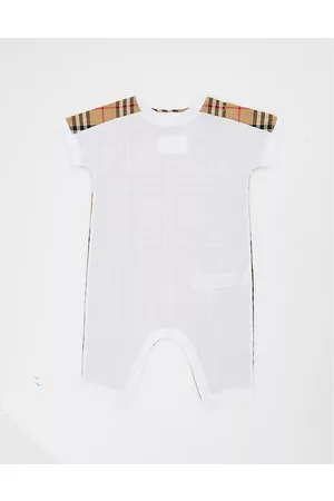 Burberry Baby Rompers - Checked Cotton-jersey Romper 1-18 Months 1 Month