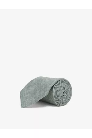 Reiss Men Neckties - Mens Lazzaro Woven-pattern Linen tie 1 Size