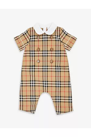 Burberry Baby Rompers - Checked Stretch-cotton Romper 1-12 Months 1 Month