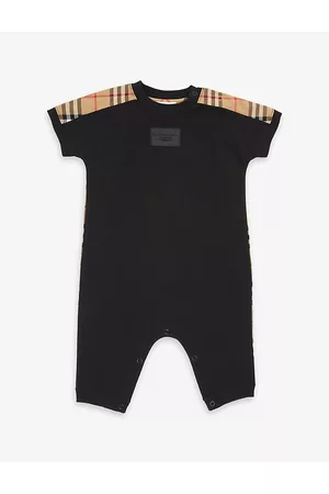 Burberry Baby Rompers - Checked Cotton-jersey Romper 1-12 Months 1 Month
