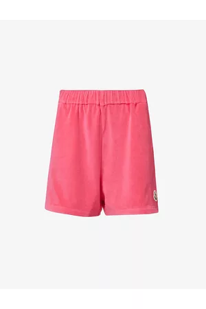 Moncler Women Sports Shorts - Womens Brand-patch Elasticated-waist Cotton-blend Jersey Shorts XS