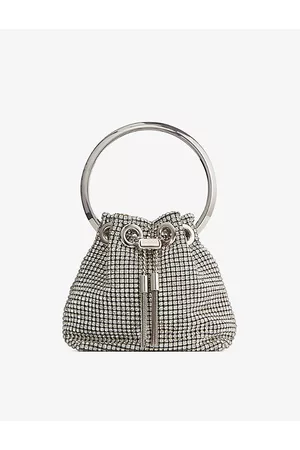 Jimmy Choo Womens Bon Bon Micro Crystal-Embellished Mesh Top-Handle Bag 1Size
