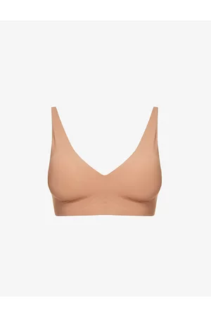 Wolford Womens Pure Skin V-Neck Stretch-Woven Bra 36B