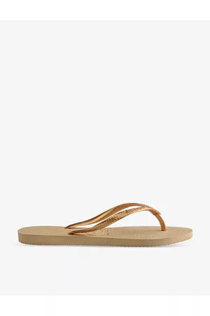 Havaianas Womens Slim Logo-Embossed Rubber Flip Flops 1/2
