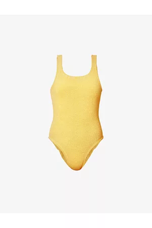 Hunza G Women Swimsuits - Womens Square-neck Seersucker-weave Swimsuit 1 Size