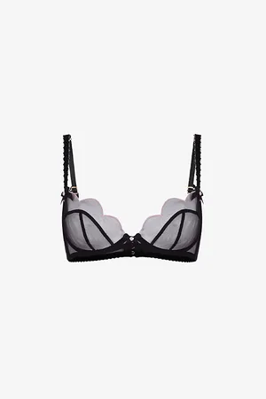 Agent Provocateur Womens Lorna Scalloped Mesh Underwired Bra 32C