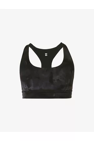 Sweaty Betty Womens Reversible Spray-Print Stretch-Nylon Sports Bra Xs