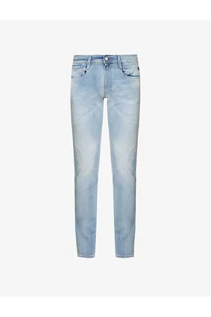 Replay Mens Anbass Hyperflex Tapered-Leg Slim-Fit Stretch-Denim Jeans 29/30