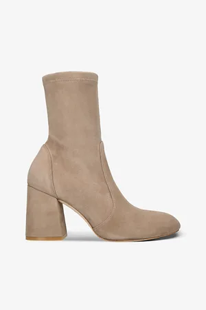 Stuart Weitzman Womens Flareblock Suede Heeled Ankle Boots Eur 39 / 6 Uk Women