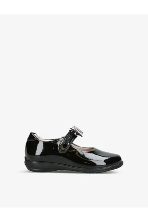 Lelli Kelly Erin Crystal-Encrusted Bow Patent-Leather School Shoes 3-10 Years Eur 25 /7.5 Uk Kids