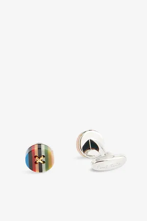 Paul Smith Mens Button Zinc-Plated Copper and Resin Cufflinks