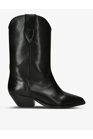 Isabel Marant Womens Duerto Pointed-Toe Leather Heeled Cowboy Boots Eur 36 / 3 Uk Women