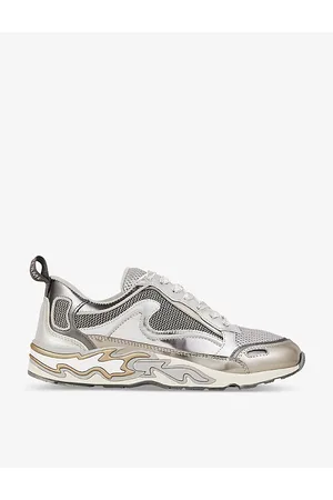 Sandro Womens Flame Leather and Mesh Low-Top Trainers Eur 35 / 2 Uk Women