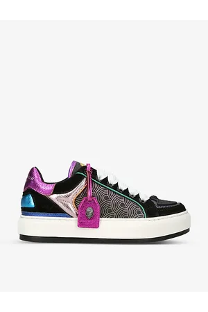 Kurt Geiger Womens Southbank Tag Panelled Leather Low-Top Trainers Eur 36 / 3 Uk Women