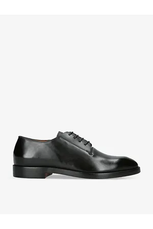 Ermenegildo Zegna Mens Torino Tonal-Stitching Leather Oxford Shoes Eur 41 / 7 Uk Men
