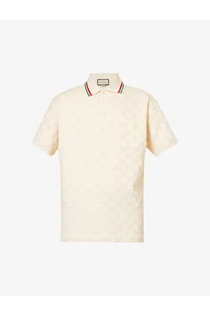 Gucci GG Stretch Cotton Polo in Green for Men