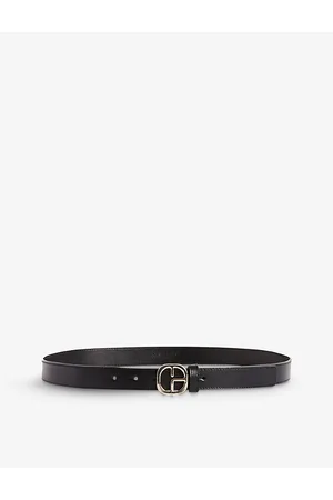 Claudie Pierlot Womens Gold-Tone-Hardware Smooth-Texture Leather Belt 22