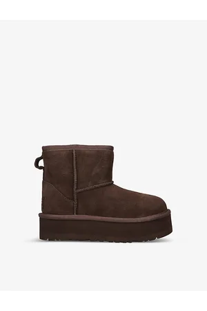 UGG Classic Ultra Mini Platform Suede and Shearling Boots 7-10 Years Eur 31 / 12.5 Uk Kids