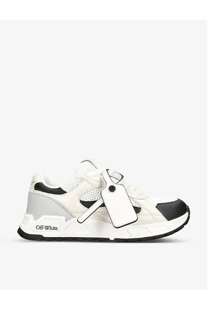 OFF-WHITE Womens Kick Off Tag-Embellished Leather Low-Top Trainers Eur 40 / 7 Uk Women