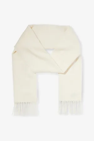 Johnstons Of Elgin Womens Knitted-Texture Fringed-Trim Cashmere Scarf