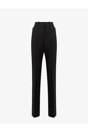 Reiss Womens Gabi Slip-Pocket Slim-Leg Mid-Rise Woven Trousers 6