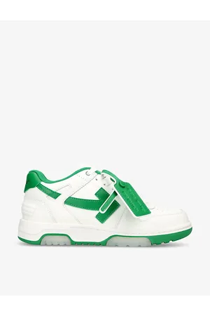 OFF-WHITE Womens Ooo Logo-Embroidered Leather Low-Top Trainers Eur 36 / 3 Uk Women