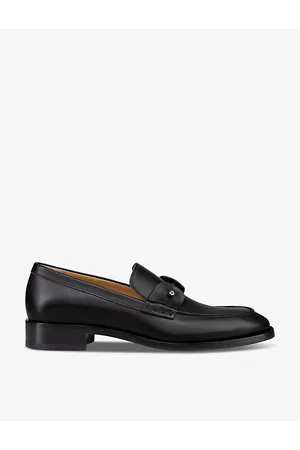Christian Louboutin Mens Chambelimoc Brand-Monogram Leather Derby Shoes Eur 40 / 6 Uk Men