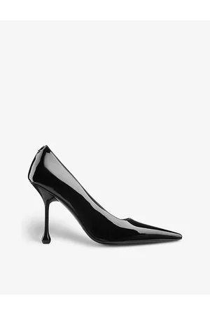 Jimmy Choo Womens Ixia Tonal-Stitching Leather Heeled Courts Eur 34 / 1 Uk Women