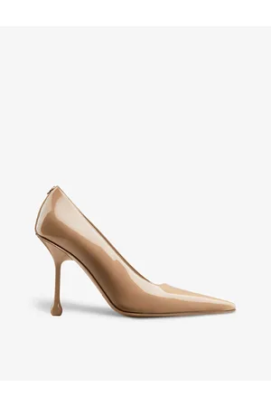 Jimmy Choo Womens Ixia Tonal-Stitching Leather Heeled Courts Eur 35 / 2 Uk Women