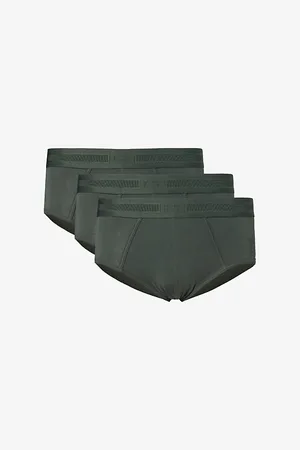 CHE Mens Elasticated-Waistband Pack Of Three Stretch-Woven Briefs S