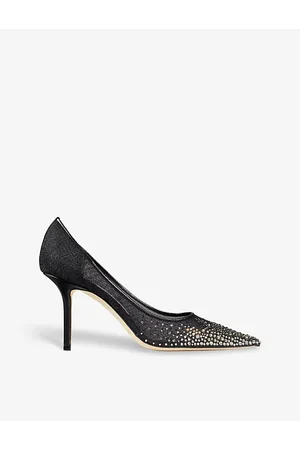 Jimmy Choo Womens Love 85 Crystal-Embellished Mesh Pumps Eur 36 / 3 Uk Women