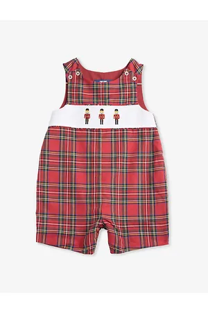 FrenchTrotters Archie Nutcracker-Embroidered Tartan Cotton Romper 3-24 Months 24 Months