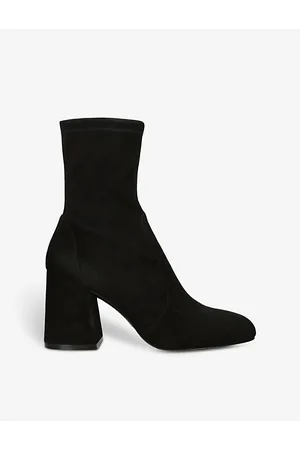 Stuart Weitzman Womens Flareblock 85 Suede Sock Boots Eur 38/5 Uk Women