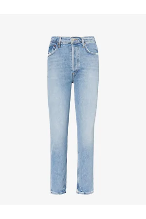 AGOLDE Womens Riley High-Rise Cropped Stretch-Recycled-Denim Blend Jeans 30