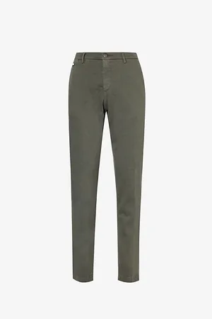 Replay Mens Benni Straight-Leg Regular-Fit Stretch-Cotton Trousers 38/32