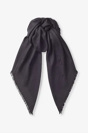 Jimmy Choo Womens Emani Brand-Print Silk-Blend Scarf 1Size