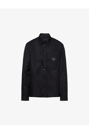 Prada Mens Re-Nylon Brand-Plaque Polyamide Shirt M