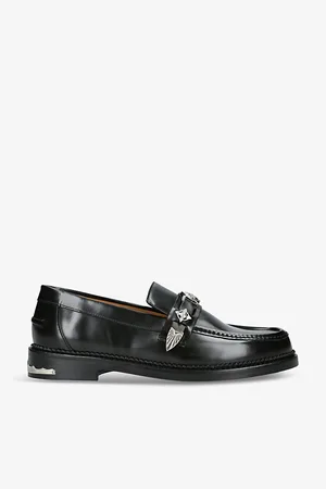 TOGA VIRILIS Mens Hardware-Embellished Leather Loafers Eur 40 / 6 Uk Men