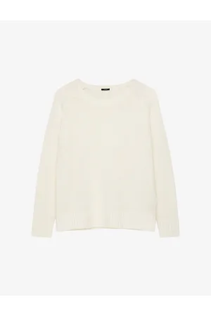 Joseph Womens Round-Neck Wide-Rib Cashmere Jumper L