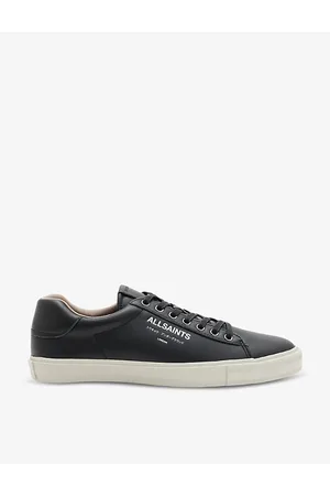 AllSaints Mens Underground Brand-Print Leather Low-Top Trainers Eur 42 / 8 Uk Men