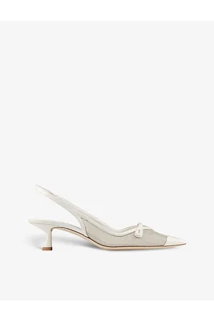 Jimmy Choo Womens Amita 45 Leather and Mesh Slingback Heels Eur 36 / 3 Uk Women